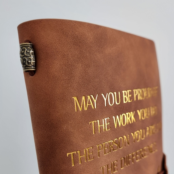Leather Journal/ Notebook With Gold Script - Picture 7 of 7